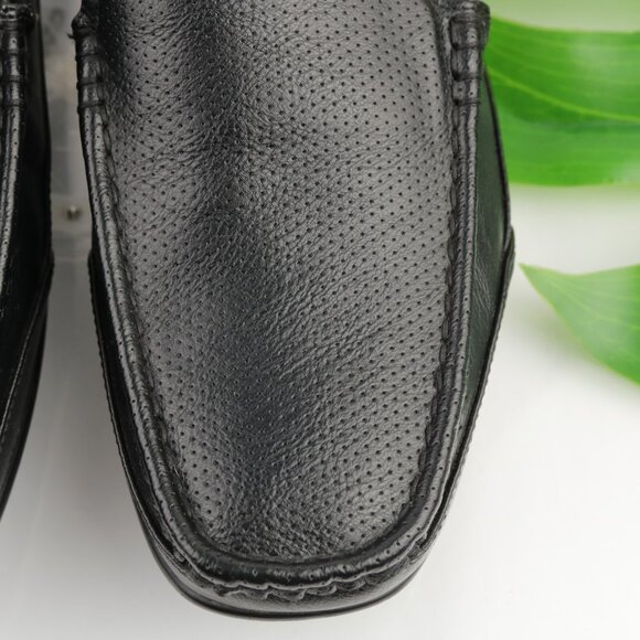 J Ferar Mens Barton Venetian Loafer Size 10.5 Black Vegan Slip On Moc Dress Shoe - Picture 2 of 12